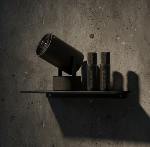 Proyector Portátil HY300 Pro Karaoke - WiFi 6, Android 11 y 2 Micrófonos Incluidos